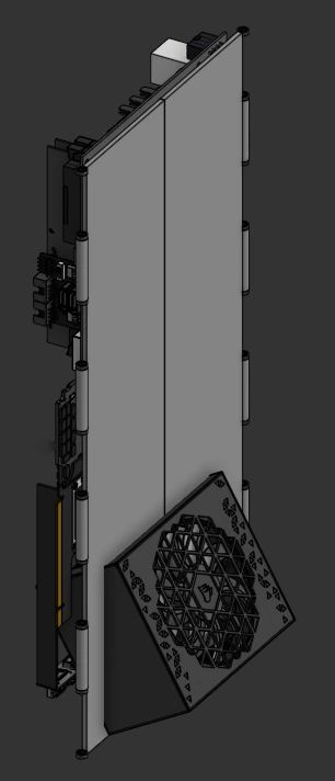 The backplate from behind, along its edge