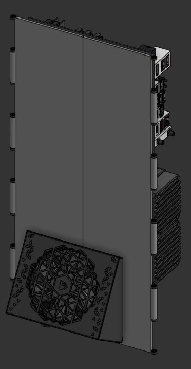 The back of the backplate, with the power supply's grille