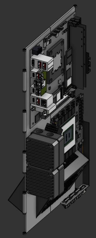 The center section from the pump side