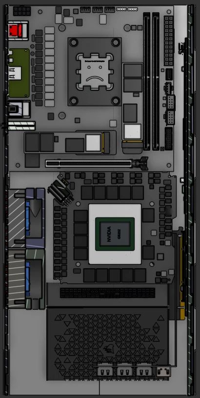 The center section from above