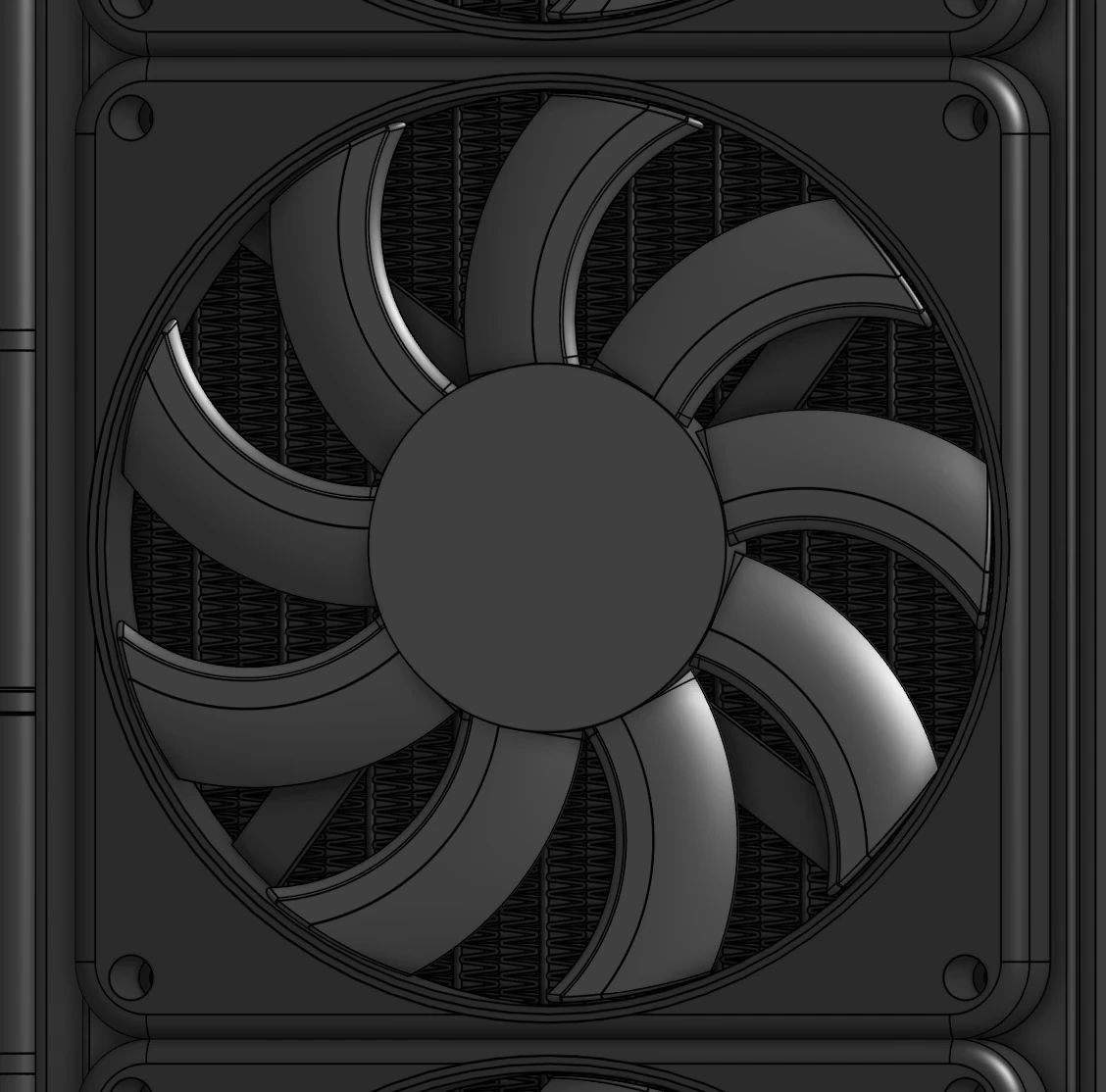 One fan, close up