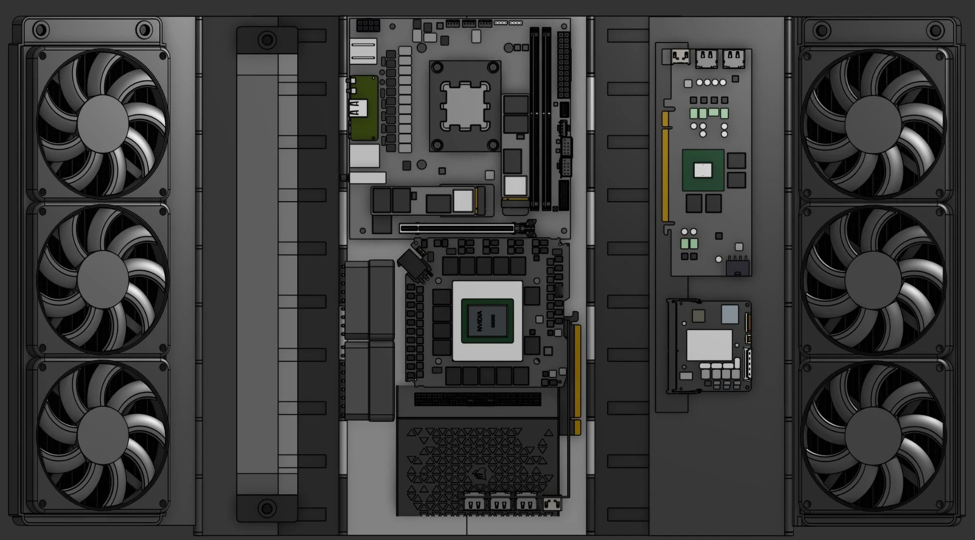 The case open, from above