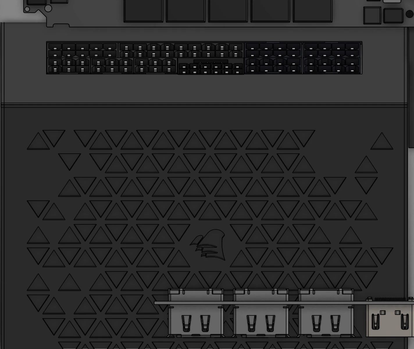 The power supply, below the RTX 5090