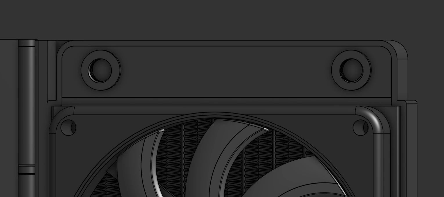 The radiator's two ports