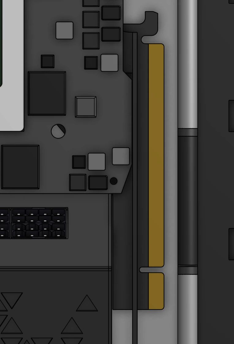 The RTX 5090's PCIe x16 connector