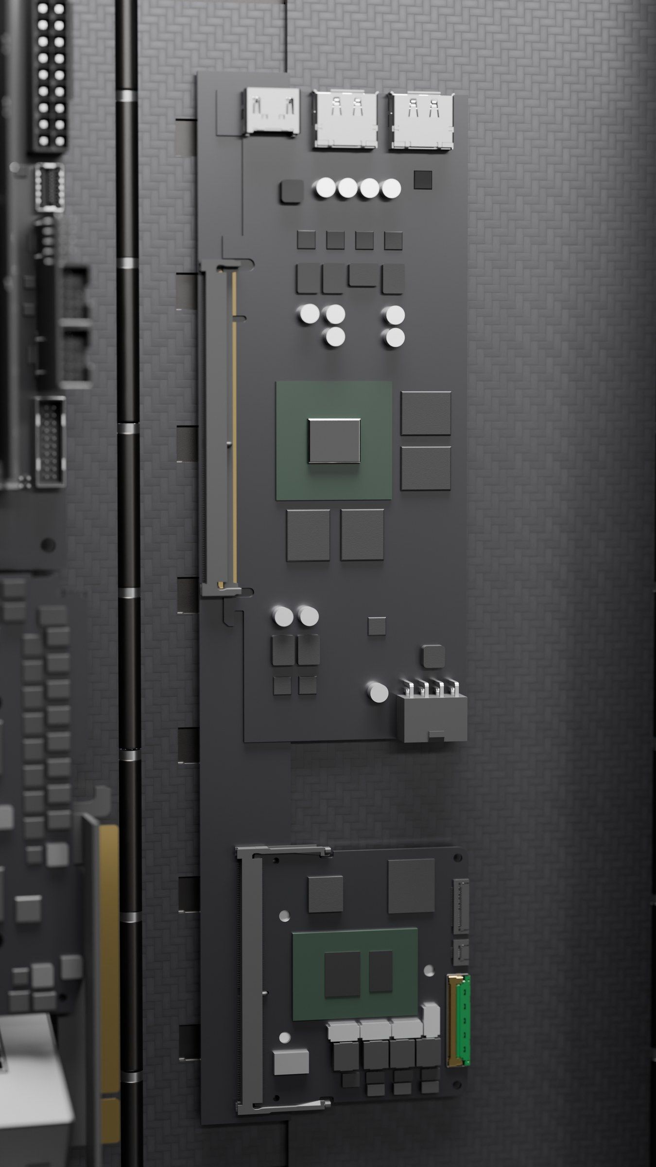 Secondary system, rendered