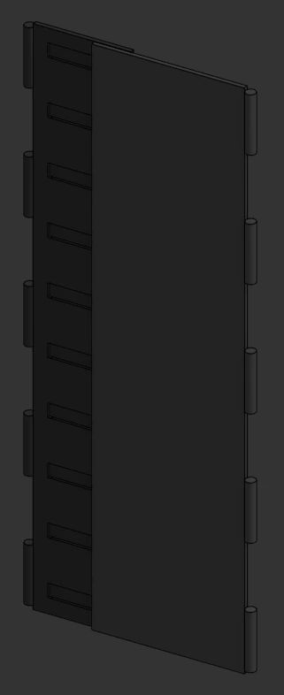 The slider plate between the two hinges