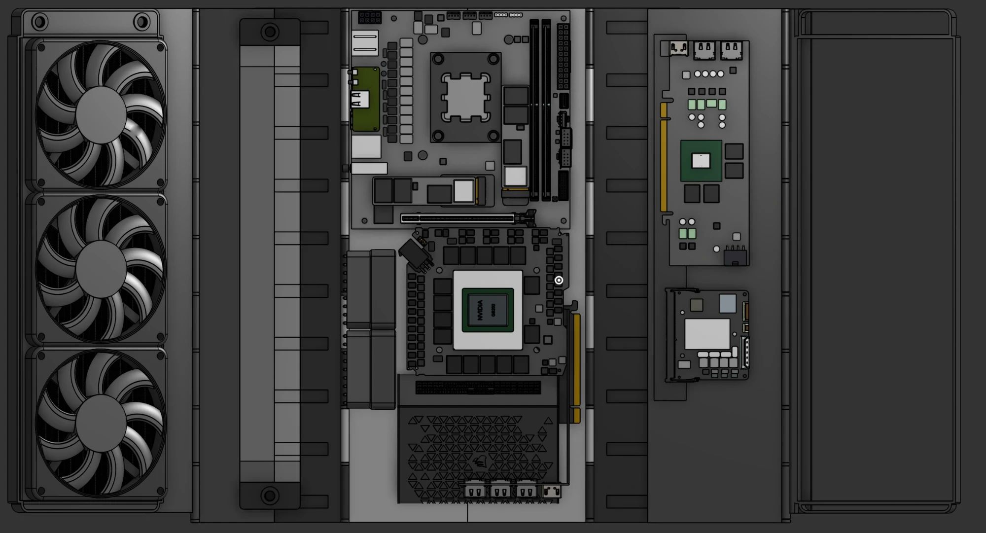 The right wing's frame, radiator hidden